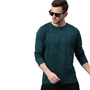 Fashion Men's Printed Full Sleeve Slim Fit Cotton T-Shirt
